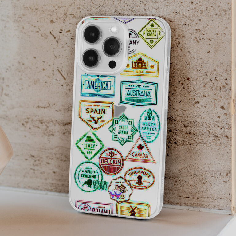 Country Stamps Clear Silicone Case