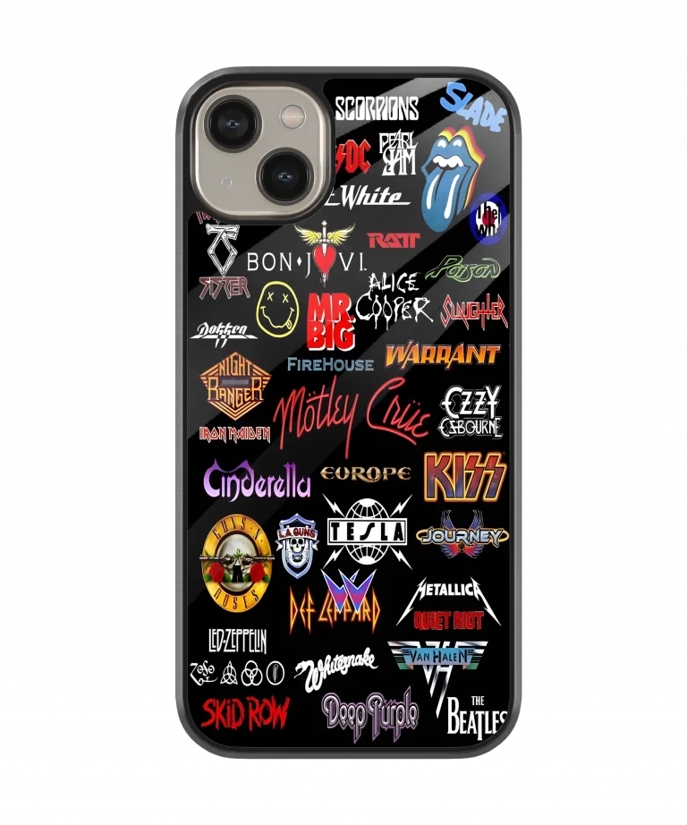 Music Band Collage Glass Case