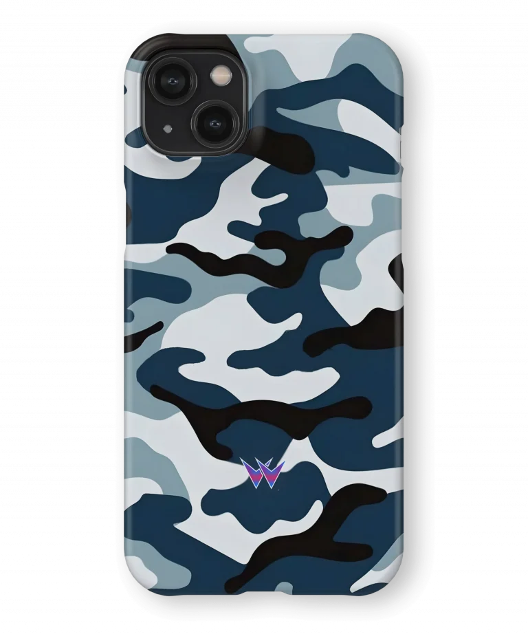 Military Camouflage Blue Hard Case