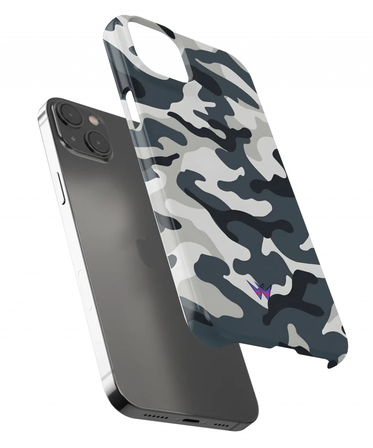 Military Camouflage Grey Hard Case