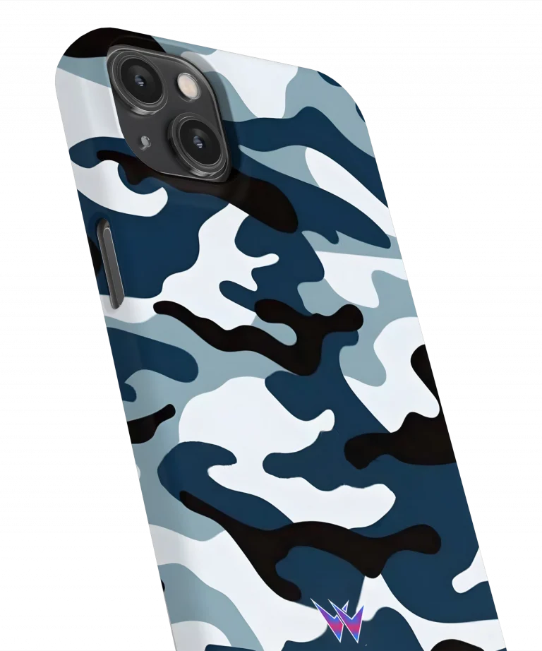 Military Camouflage Blue Hard Case