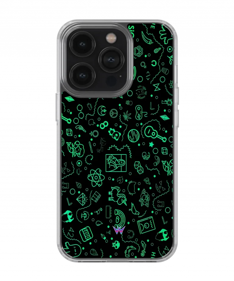 Neon Doodle Silicone Case