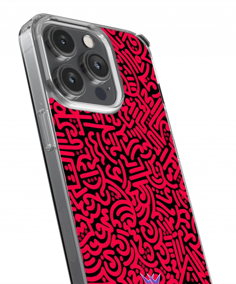 Red Doodle Silicone Case