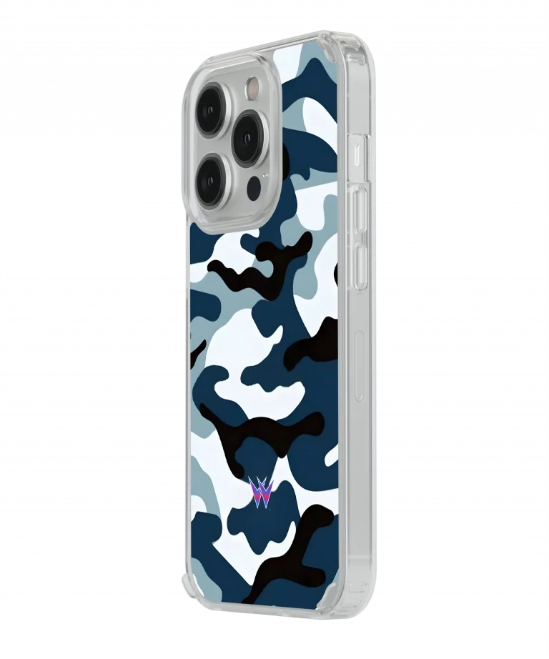 Military Camouflage Blue Silicone Case