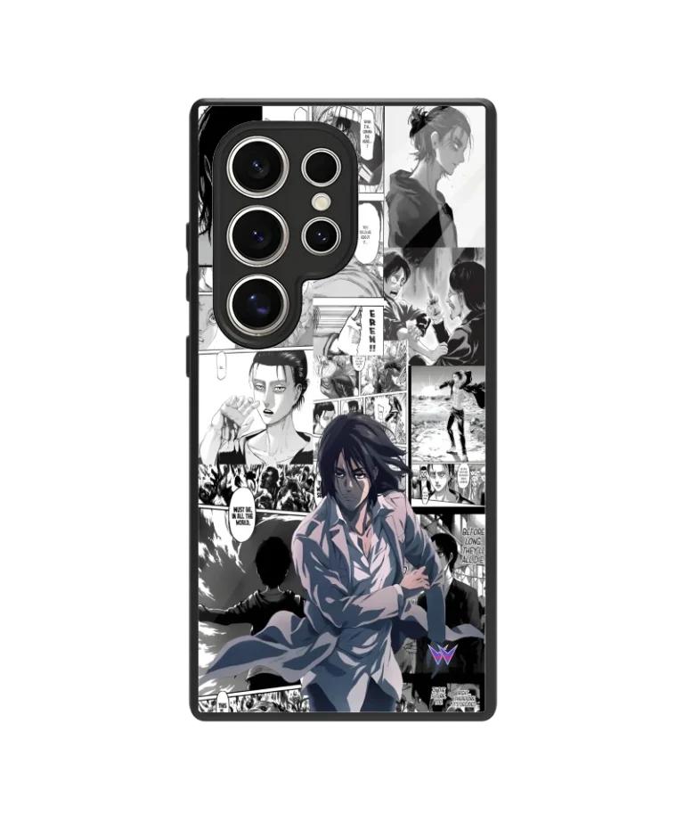 Eren Manga Collage Glass Case