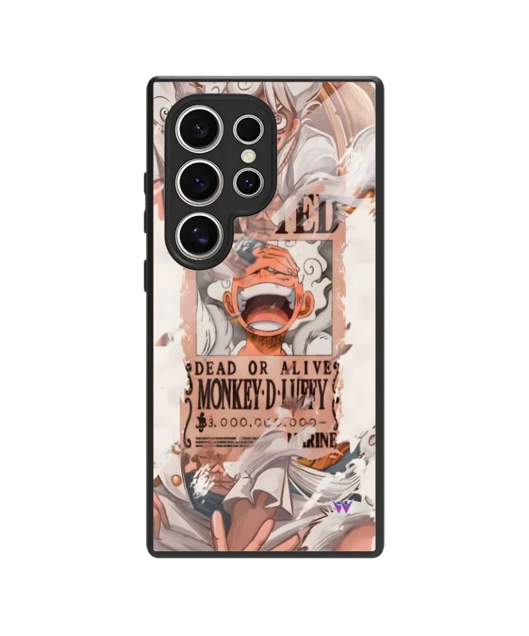 Luffy Wanted III Glass Case