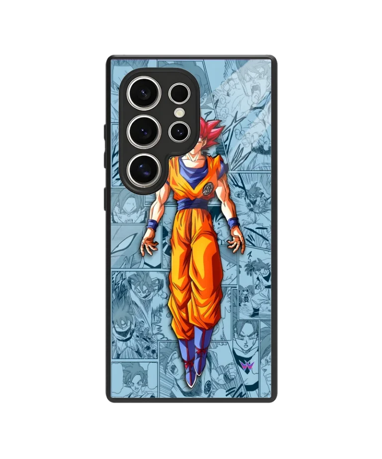 Goku Red Glass Case