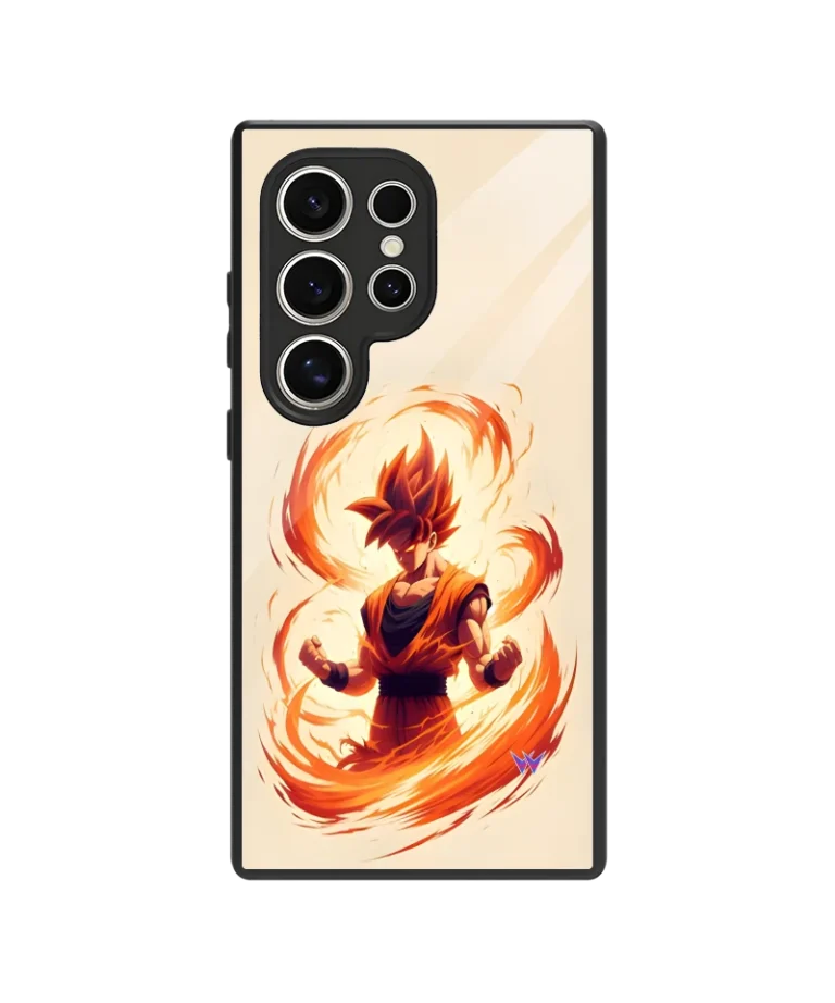 Goku Red God Glass Case
