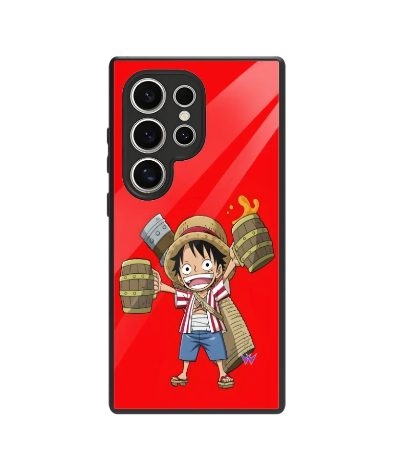 Luffy drinks Glass Case
