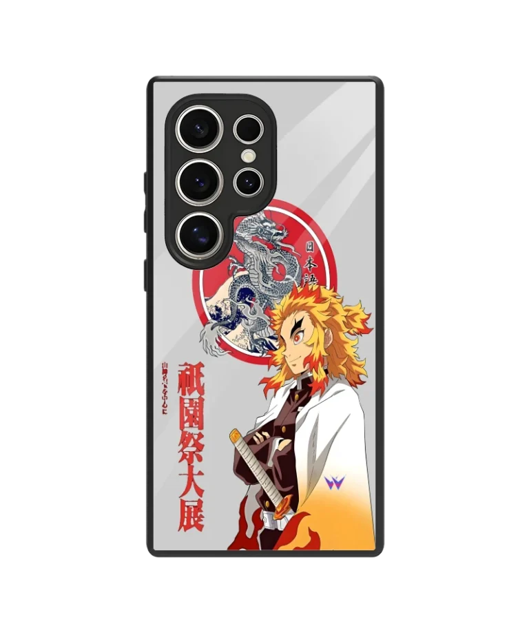 Fire Hashira Grey Glass Case
