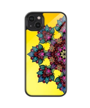 Yellow Mandala Glass Case