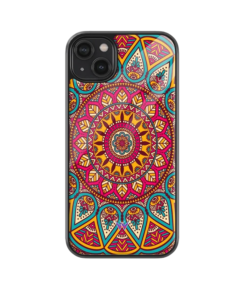 Royal Madhubani Glass Case