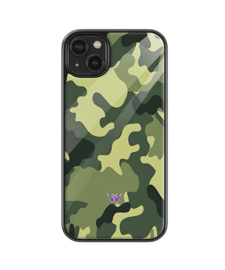 Military Camouflage Glass Case