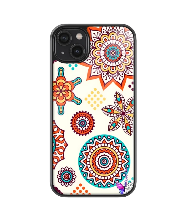 Pastel Mandal Glass Case