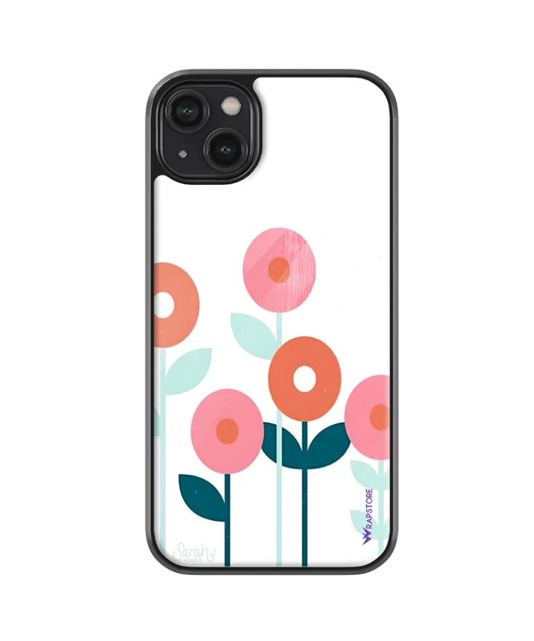 Flat Flowers Glass Case