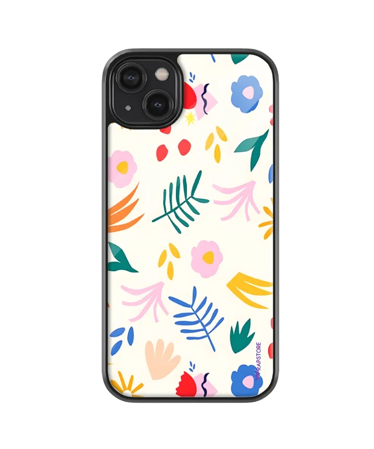 Color Ferns Glass Case