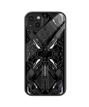 White Circuit Glass Case