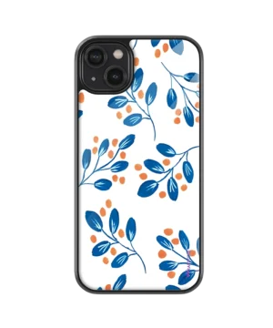 Blue Blossoms Glass Case