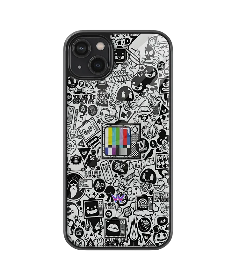 90s B&W Glass Case
