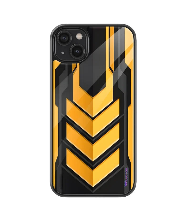 Yellow Arrow Glass Case