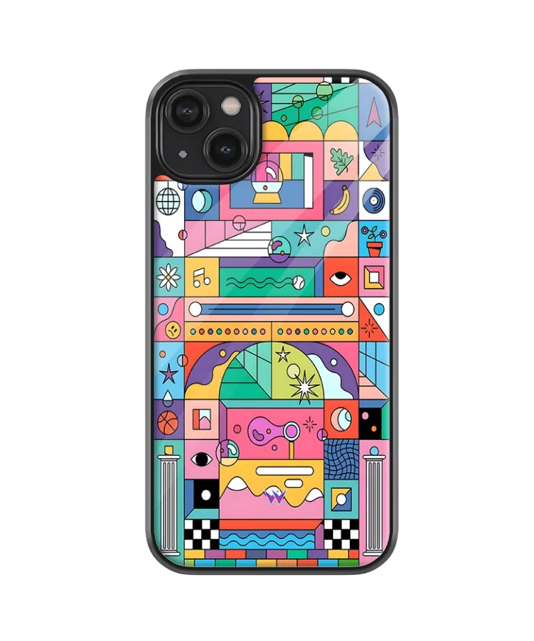 Color Doodle Glass Case