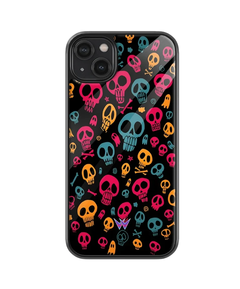 Color Skull Glass Case