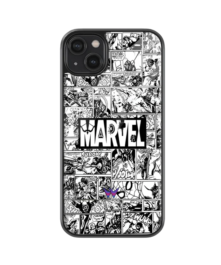 Marvel BW Glass Case