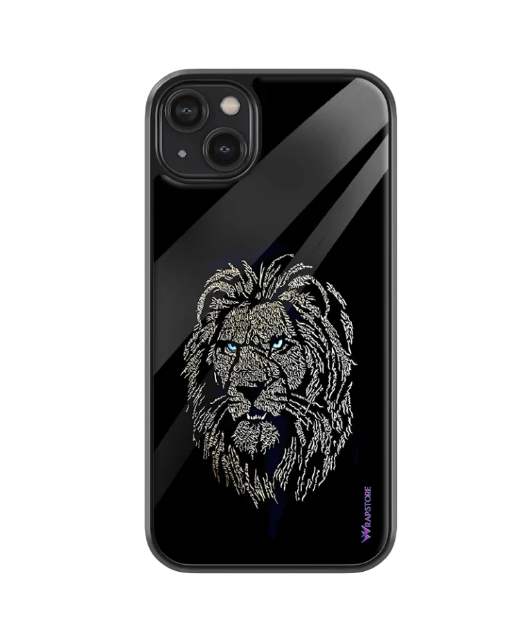 Text Lion Glass Case