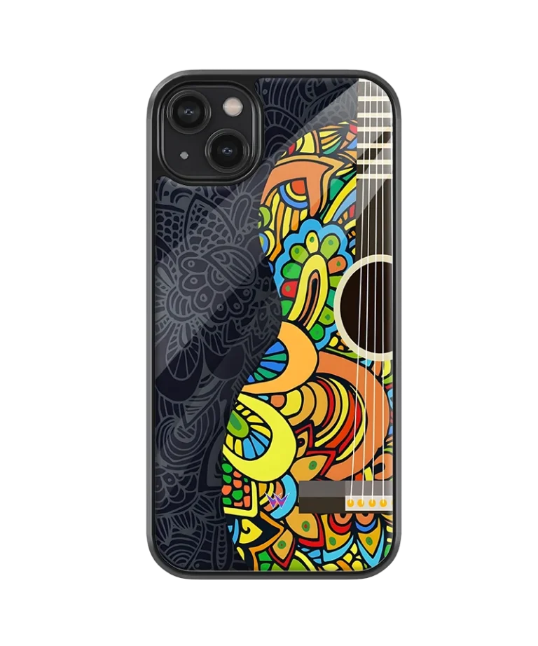 Mandala Guitar Glass Case