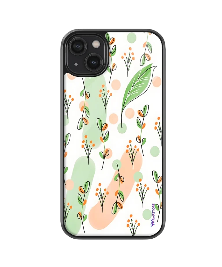 Green Petals Glass Case