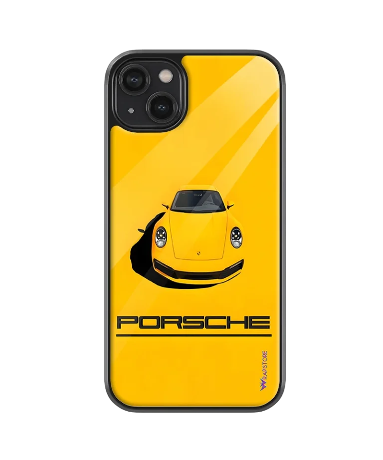 Porsche Yellow Glass Case