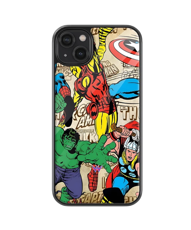 Vintage Avengers Glass Case