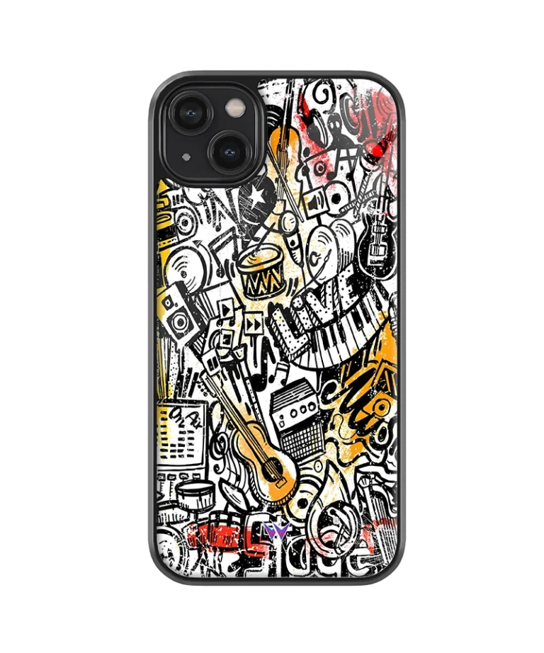 Music Sketch Glass Case