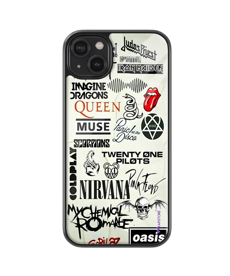Metal Bands Glass Case