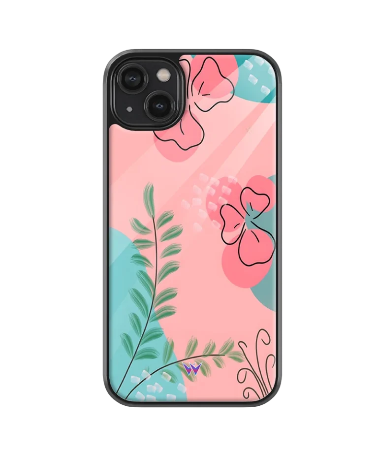 Floral Prints Glass Case