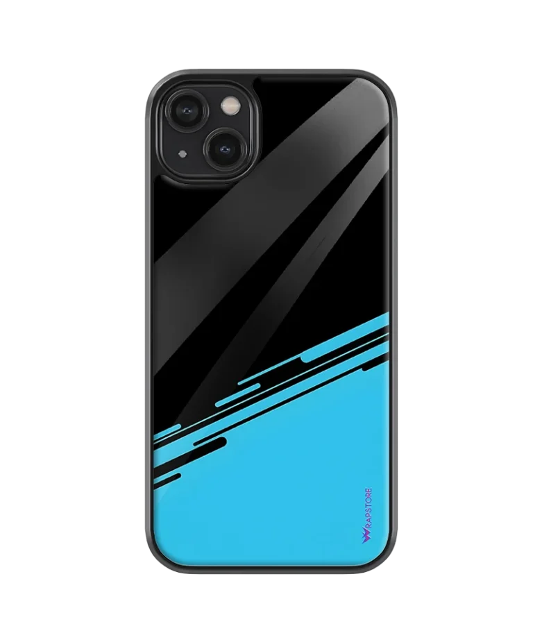 Blue and Black Glass Case