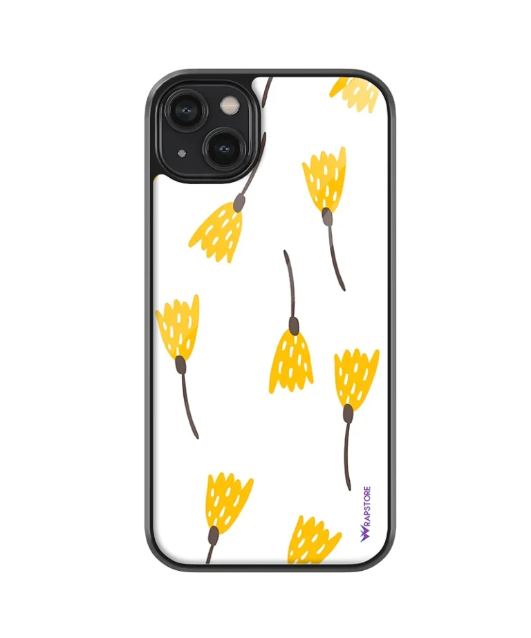 Yellow Petals Glass Case