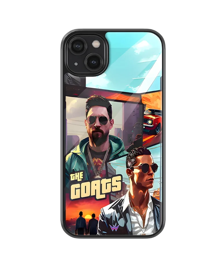 Messi Ronaldo Glass Case