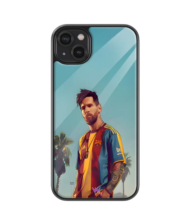 Messi Toon Glass Case