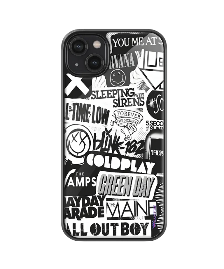 Music Bands Glass Case