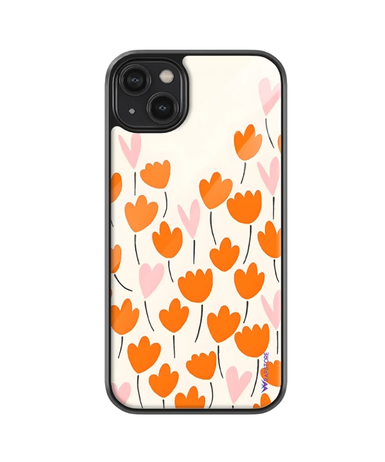 Heart Blooms Glass Case