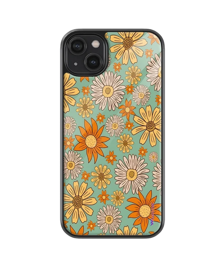 Floral Burst Glass Case