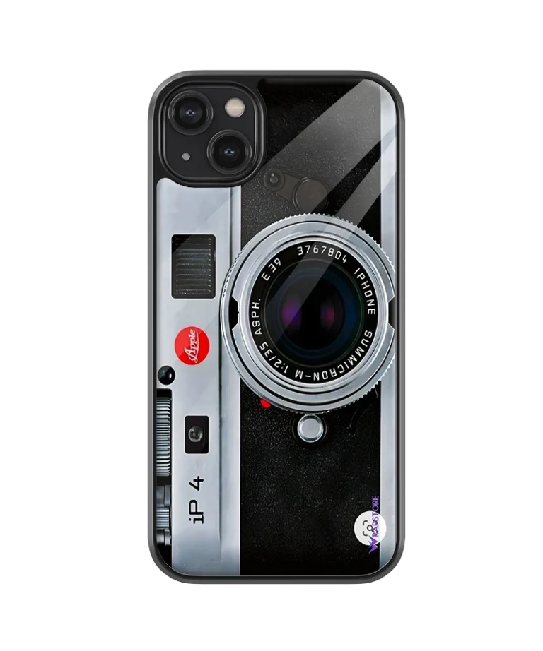 Retro Camera Glass Case