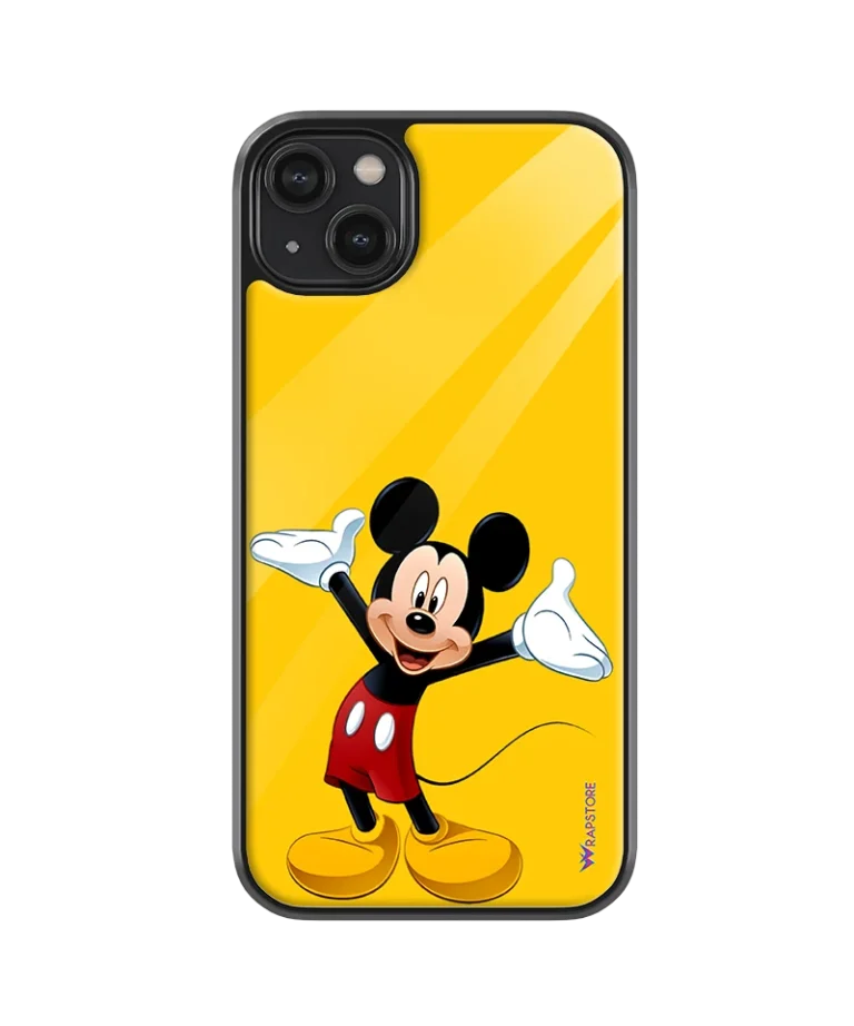 Yellow Mickey Glass Case
