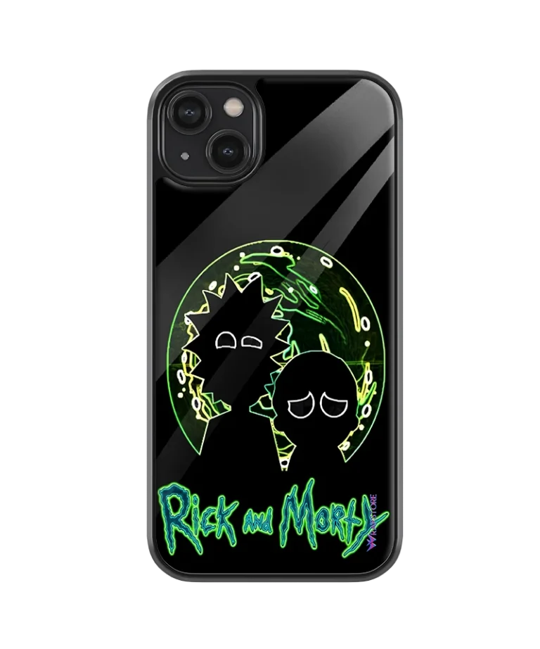 Rick Morty Dark Glass Case