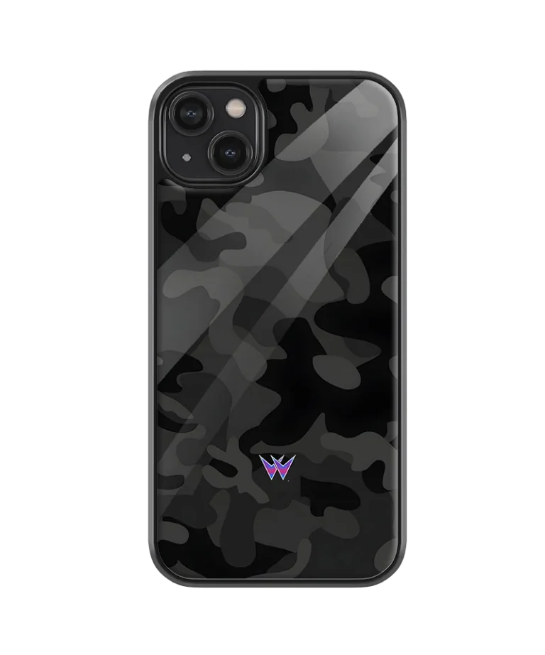 Military Camouflage Dark Glass Case