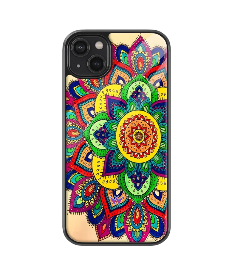Color Madhubani Glass Case
