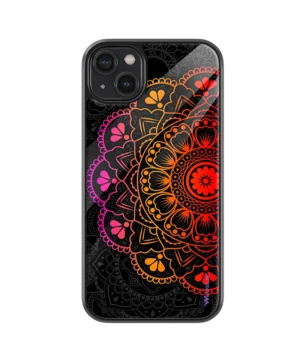 Colored Mandala Glass Case
