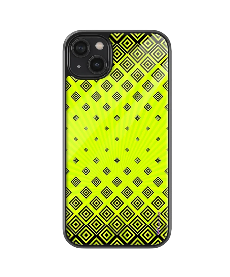 Neon Check Glass Case