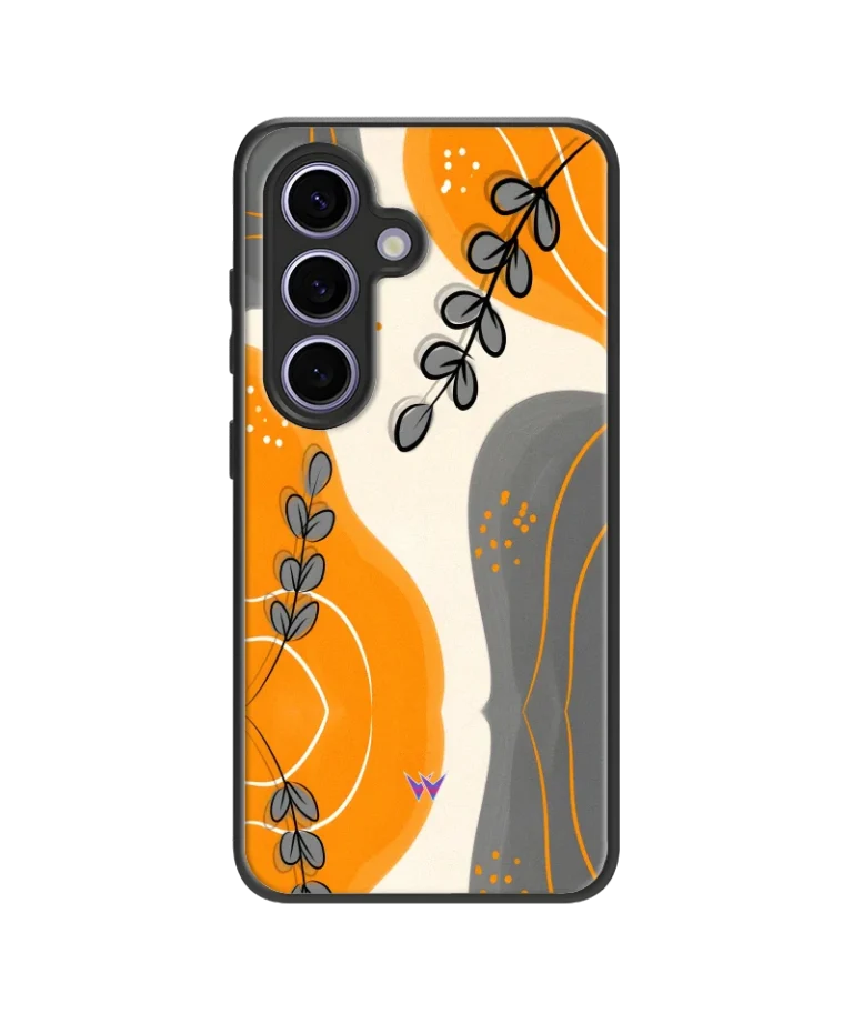 Gray Leaves Hybrid Hard Case
